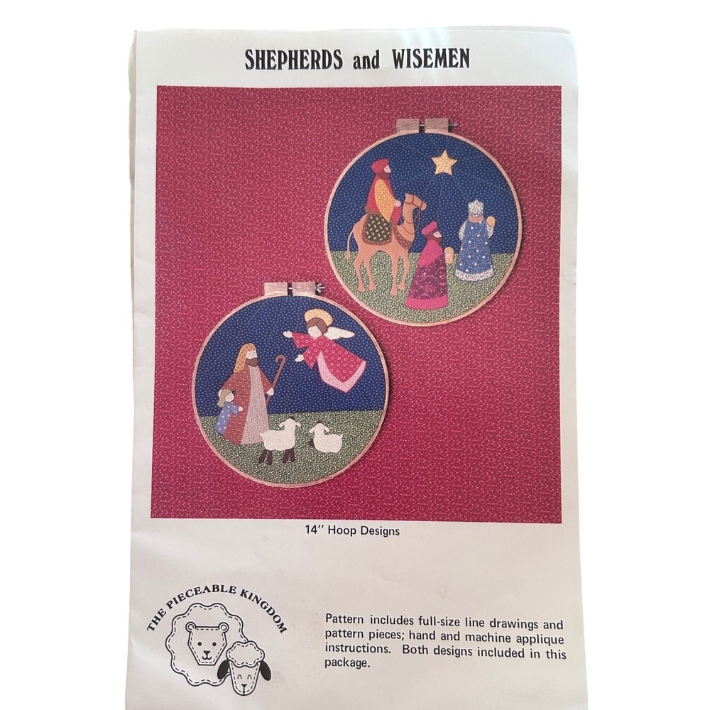 The Pieceable Kingdom - Shepherds Wisemen Pattern Paper 14" Multicolor Vintage‎